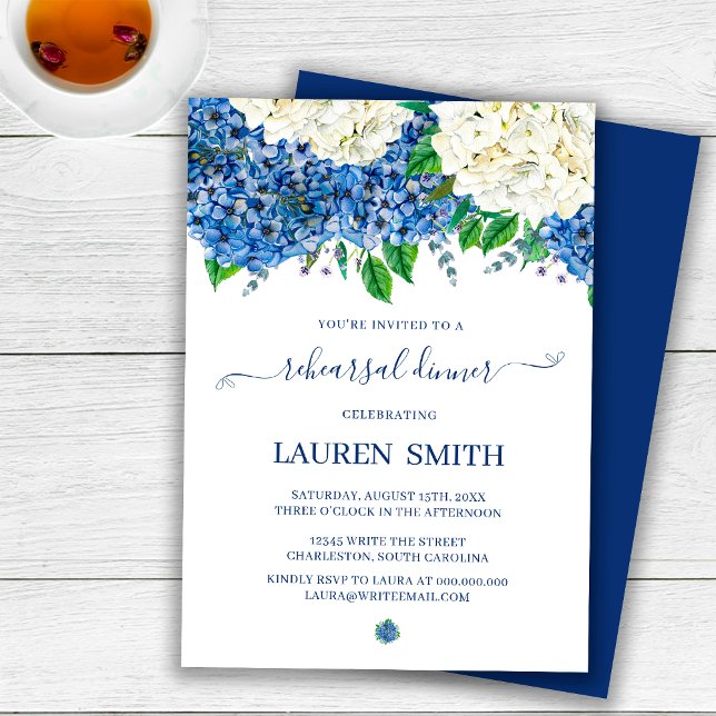 Elegant Floral Botanical Wedding Rehearsal Dinner Invitation (Creator Uploaded)