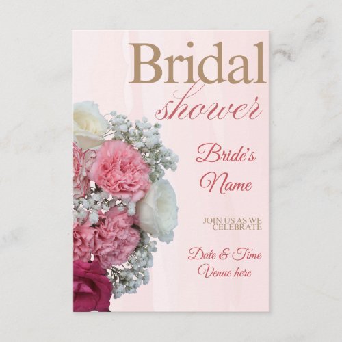 Elegant Floral Bouquet Bridal Shower Invitation