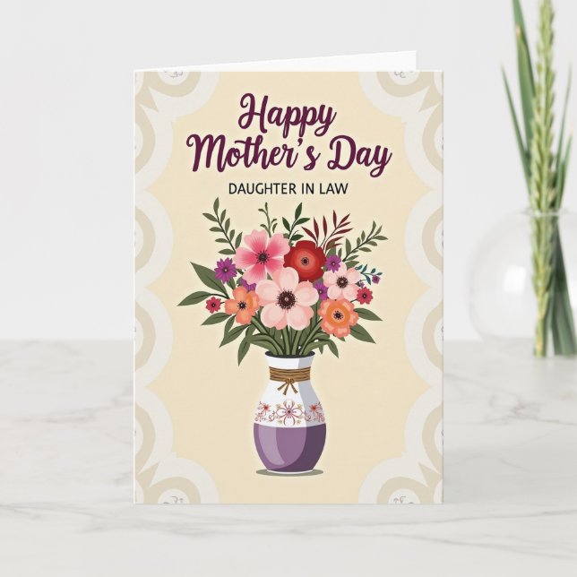 Elegant Floral Bouquet Card (Front)