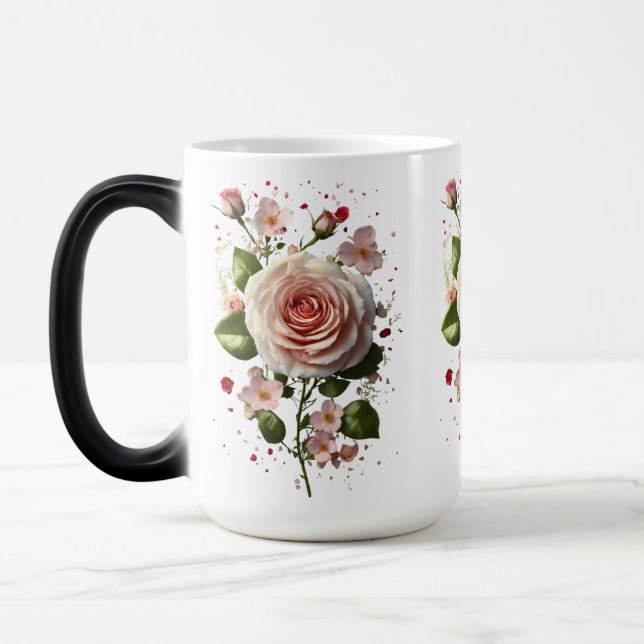 Elegant Floral Bouquet Morphing Mug – 15 oz   (Left)