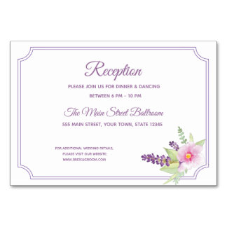 Elegant Floral Bouquet Reception Card