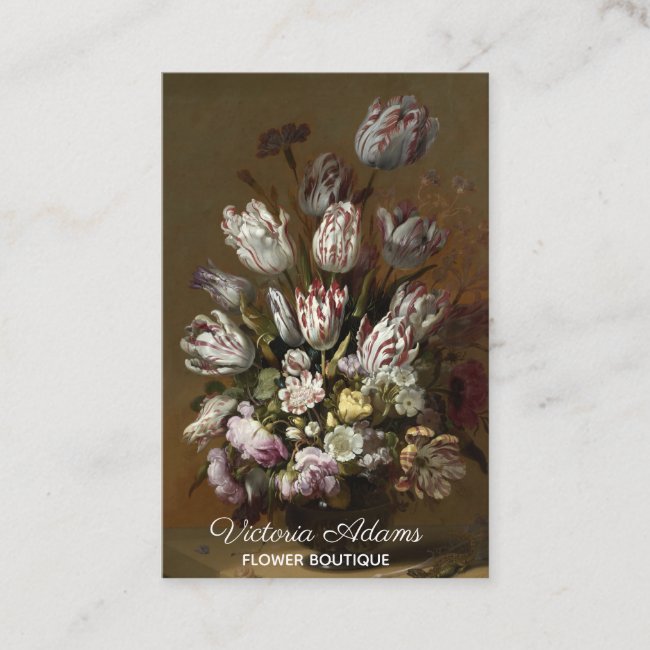 Elegant Floral Bouquet - Vintage Dutch Fine Art