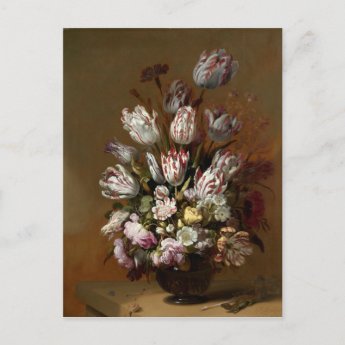 Elegant Floral Bouquet - Vintage Dutch Fine Art