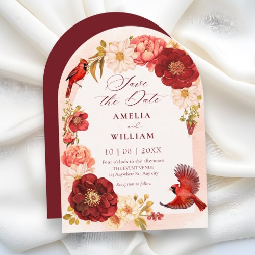 Elegant Floral branch bird  Invitation