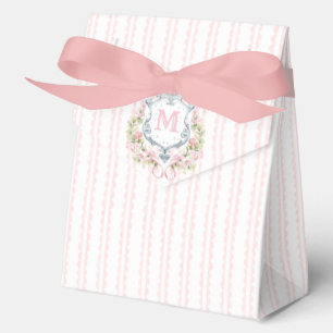 Elegant Floral Bridal Crest Favor Boxes