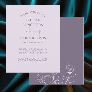 Elegant Floral Bridal Luncheon Invitation Flyer
