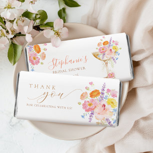 Elegant Floral Bridal Shower Hershey Bar Favors