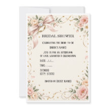 Elegant Floral Bridal Shower Invitation