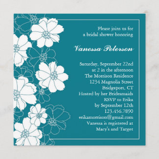 Elegant Floral Bridal Shower Invitation