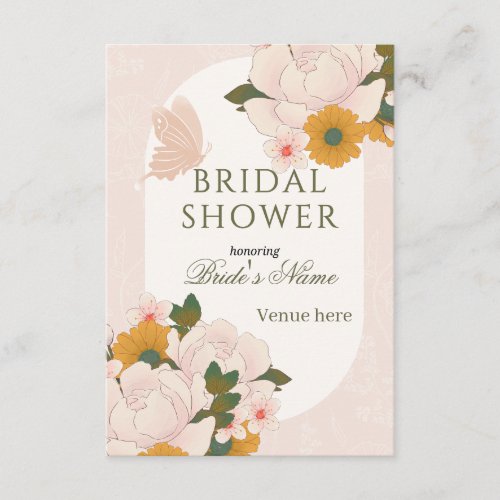Elegant Floral Bridal Shower Invitation