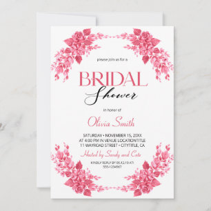 Elegant floral Bridal shower Invitation