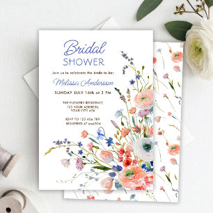 Elegant Floral Bridal shower Invitation