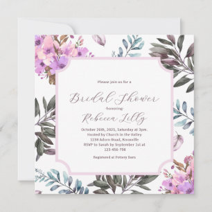 Elegant Floral Bridal Shower Invitation