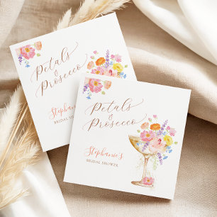 Elegant Floral Bridal Shower Paper Napkin