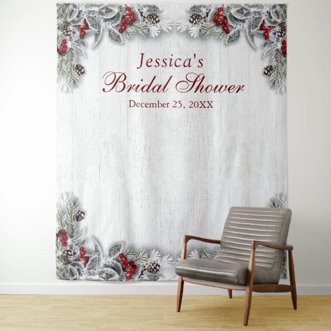Elegant  Floral Bridal Shower Photo Booth Backdrop (In Situ)