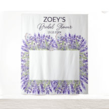 Elegant Floral Bridal Shower Photo Booth Backdrop