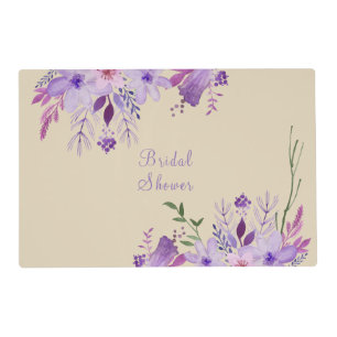 Elegant floral Bridal Shower placemat