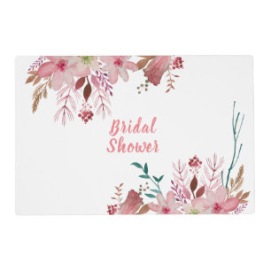 Elegant floral Bridal Shower placemat