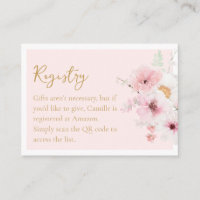 Elegant Floral Bridal Shower QR Code Registry