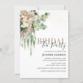 Elegant Floral Bridal Shower Tea Party Invitation (Front)