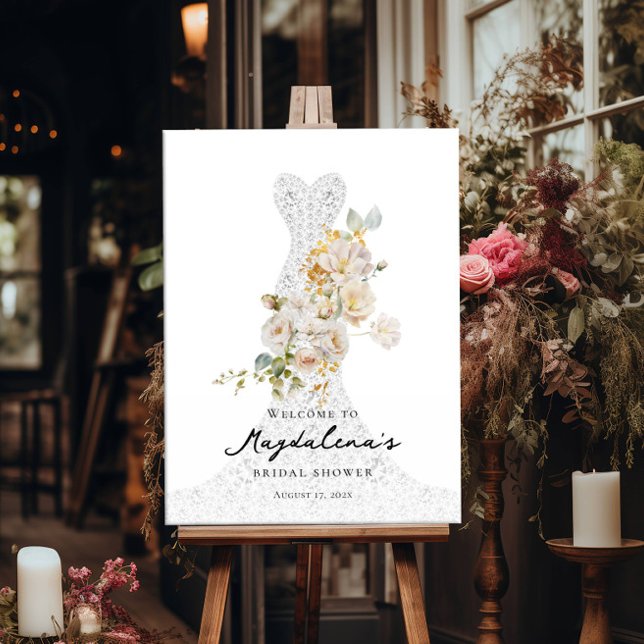 Elegant floral Bridal Shower welcome Poster (Creator Uploaded)