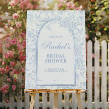 Elegant Floral Bridal Shower Welcome Sign: Editabl