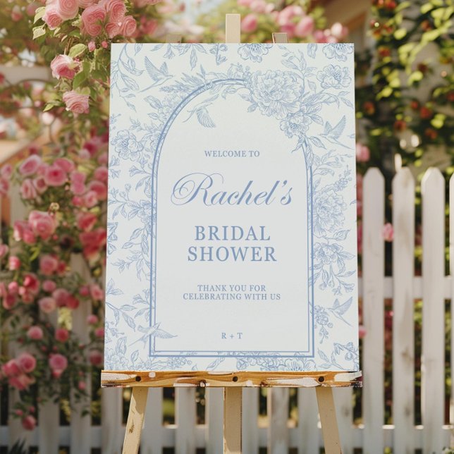 Elegant Floral Bridal Shower Welcome Sign: Editabl Foam Board (Creator Uploaded)