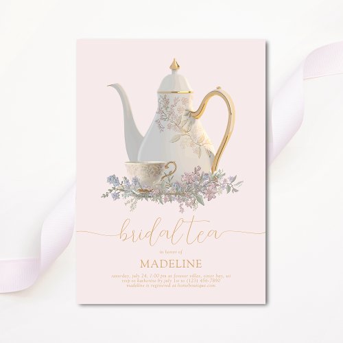 Elegant Floral Bridal Tea Bridal Shower Invitation