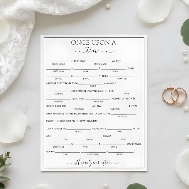 Elegant Floral Bride Libs Bridal Shower Game  (Creator Uploaded)