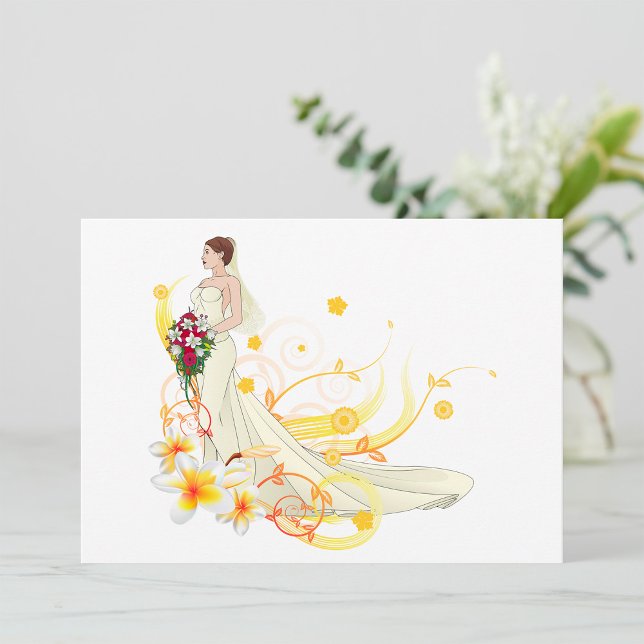 Elegant Floral Bride Romantic Wedding Design  Invitation (Creator Uploaded)
