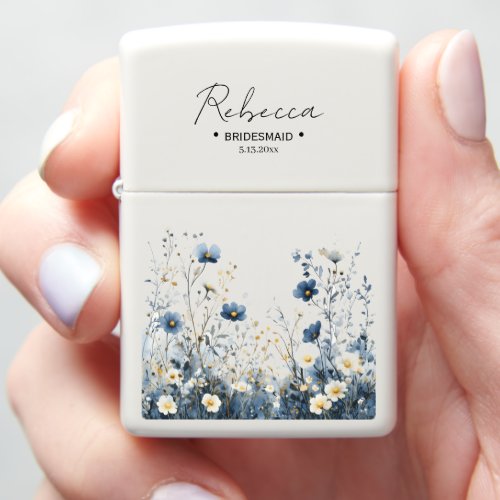 Elegant Floral Bridesmaid Gift Zippo Lighter