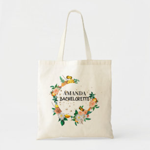 Elegant Floral Bridesmaid Tote Bag