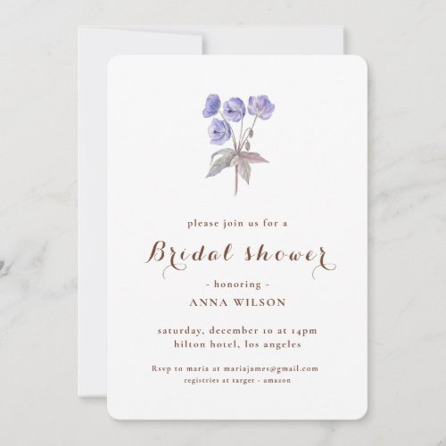 Elegant Floral Bridgerton Themed Bridal Shower  Invitation