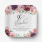Elegant Floral Burgundy Pink 90th Birthday Party