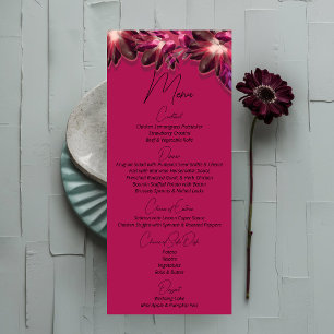 Elegant Floral Burgundy Wedding   Menu