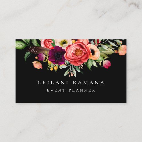 Elegant Floral Business Card