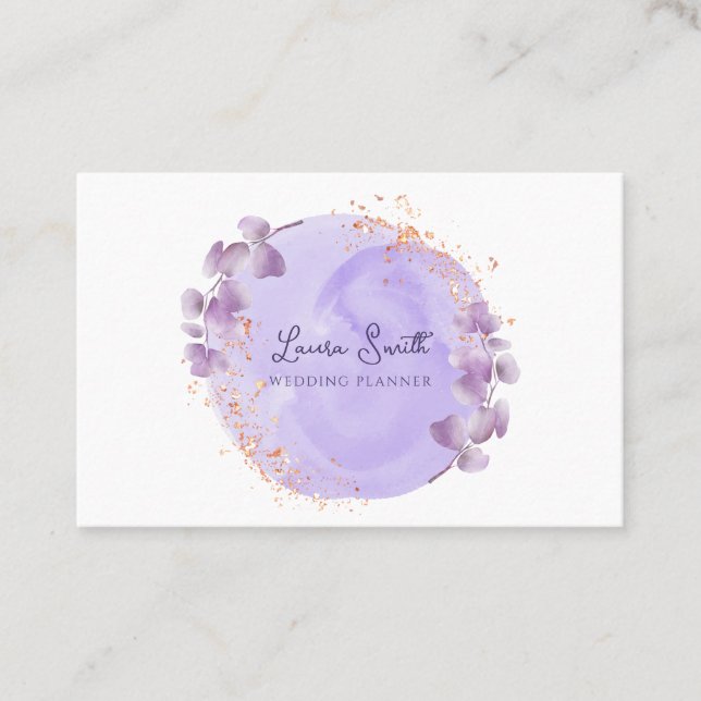 Elegant floral business card (Front)