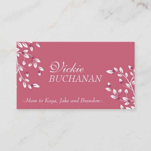 Elegant Floral Business Card