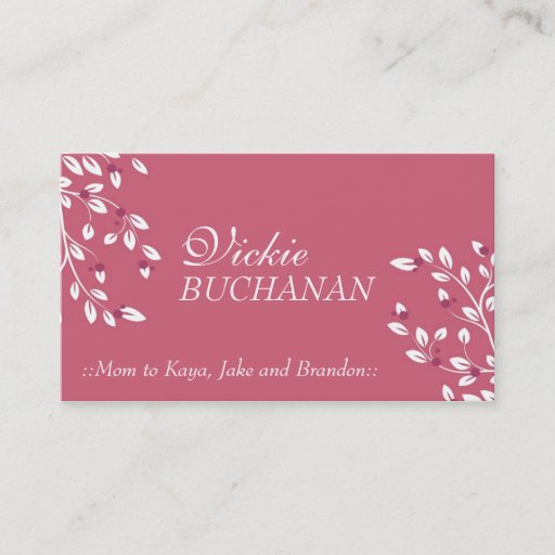 Customizable Elegant Floral Business Card