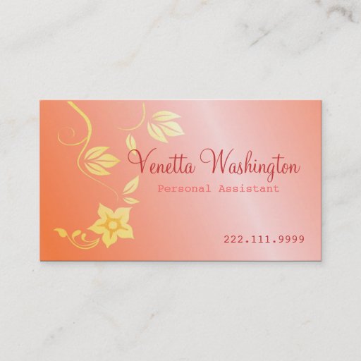 Customizable Elegant Floral Business Card