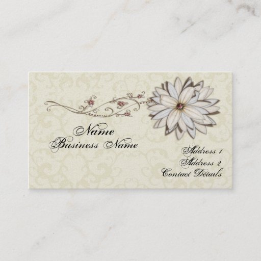 Customizable Elegant Floral Business Card