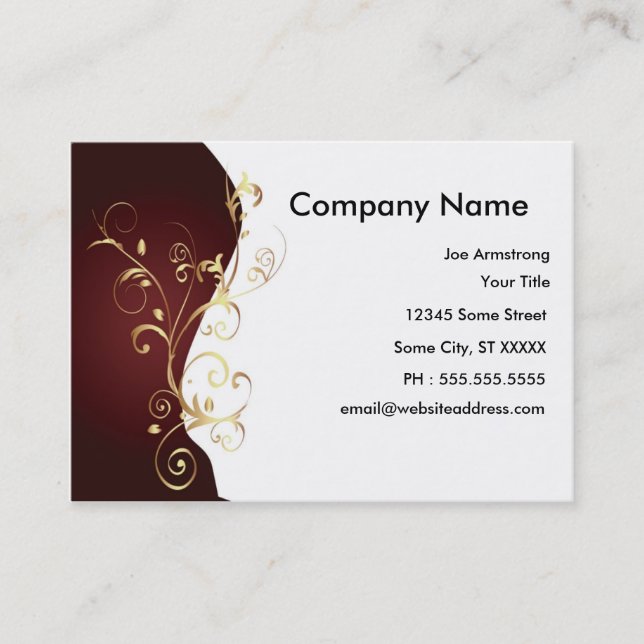 Elegant Floral Business Card (Front)