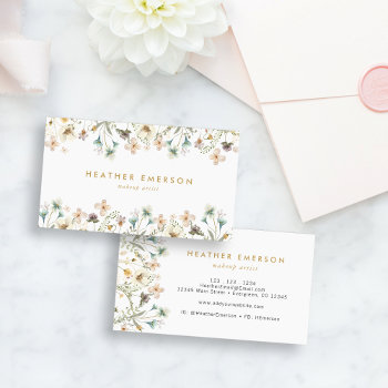 Elegant Floral Business Card by The_Painted_Paperie at Zazzle