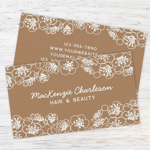 Elegant Floral Business Card