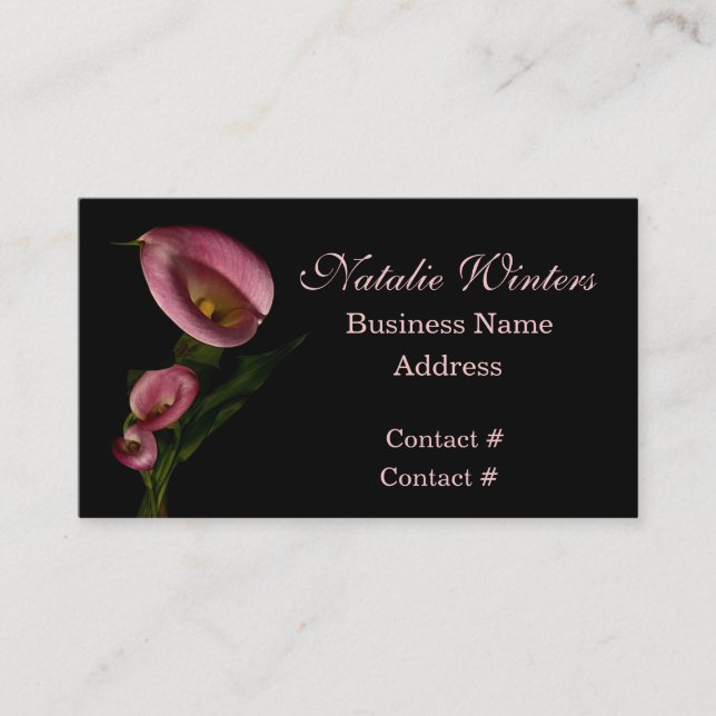 Elegant Floral Business Card (Front)