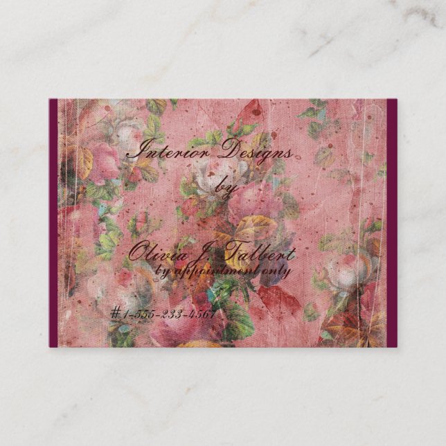 Elegant Floral Business Card (Front)
