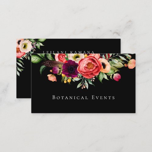 Elegant Floral Business Card