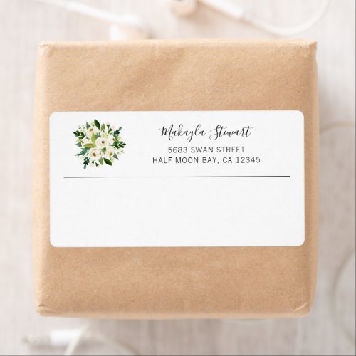 Elegant Floral Business Shipping Label