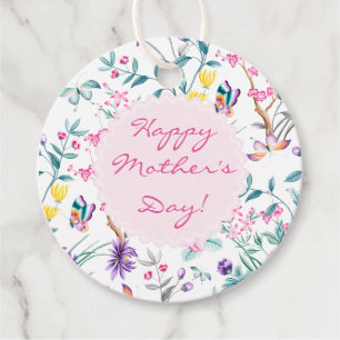 Elegant Floral & Butterflies Mother's Day  Favor Tags