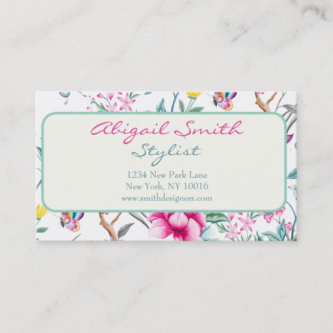 Elegant Floral & Butterflies Pattern